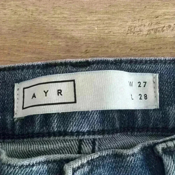 AYR The Riser Jeans Women's High Rise Raw Hem Skinny Comfort Stretch - Picture 5 of 7